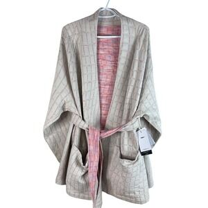 NEW Nike Yoga Wmns 3X Therma-Fit‎ Luxe Reversible Jacquard Wrap Robe DX6375-104